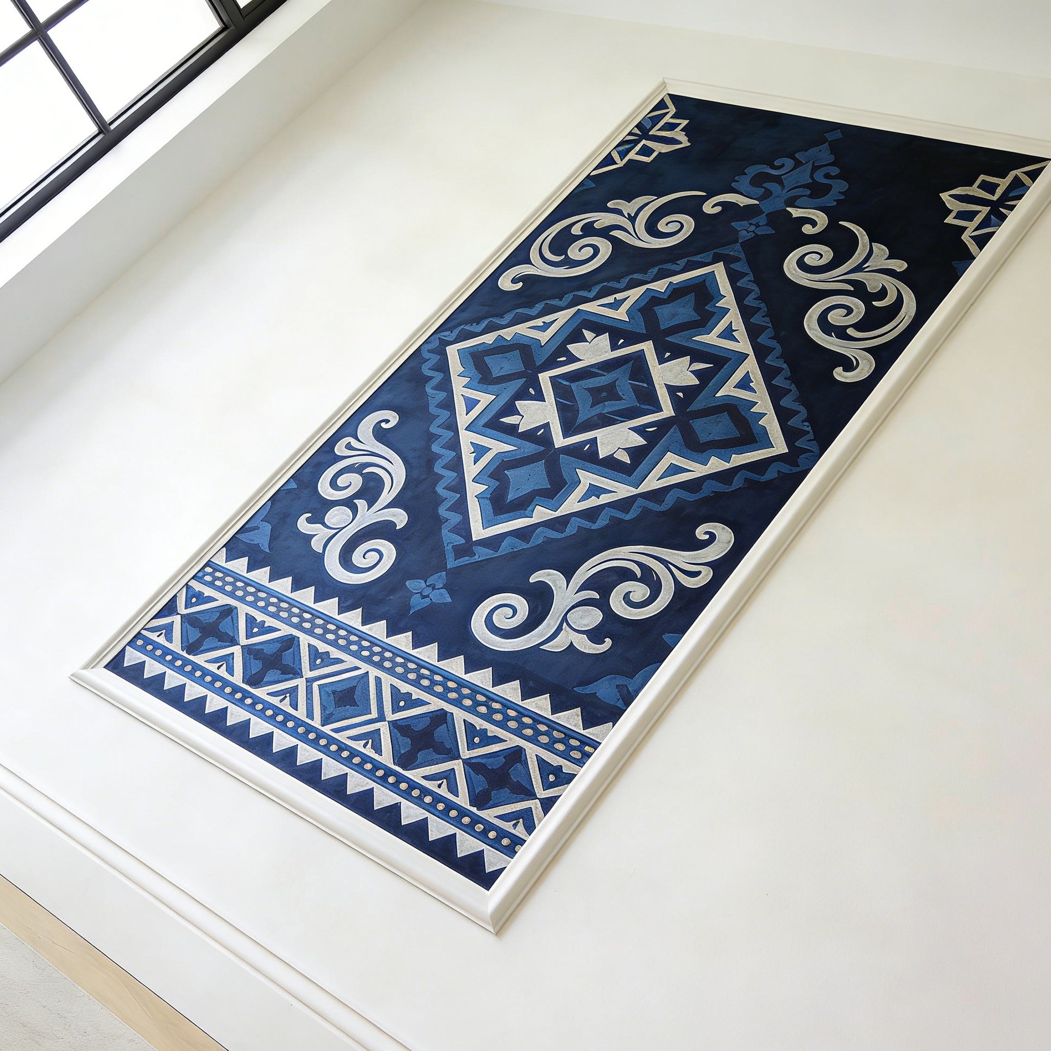 Decorațiune murală cu modele artistice moderne pentru sufragerie