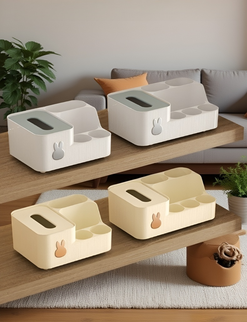 おしゃれなデザインの大容量卓上ティッシュボックス