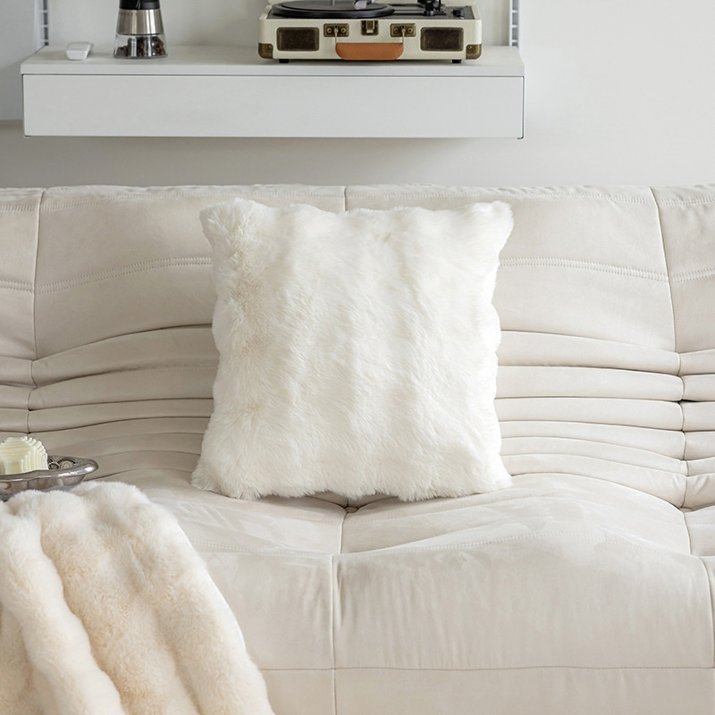 Plush Throw Pillow Cover for Living Room Simple Style