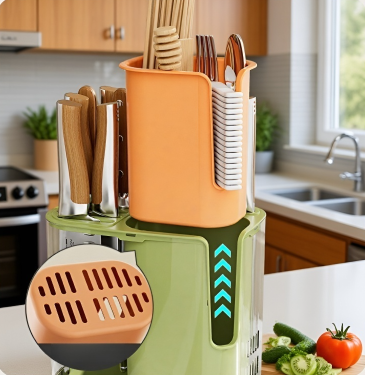 壁掛けタイプの包丁ラックデザイン