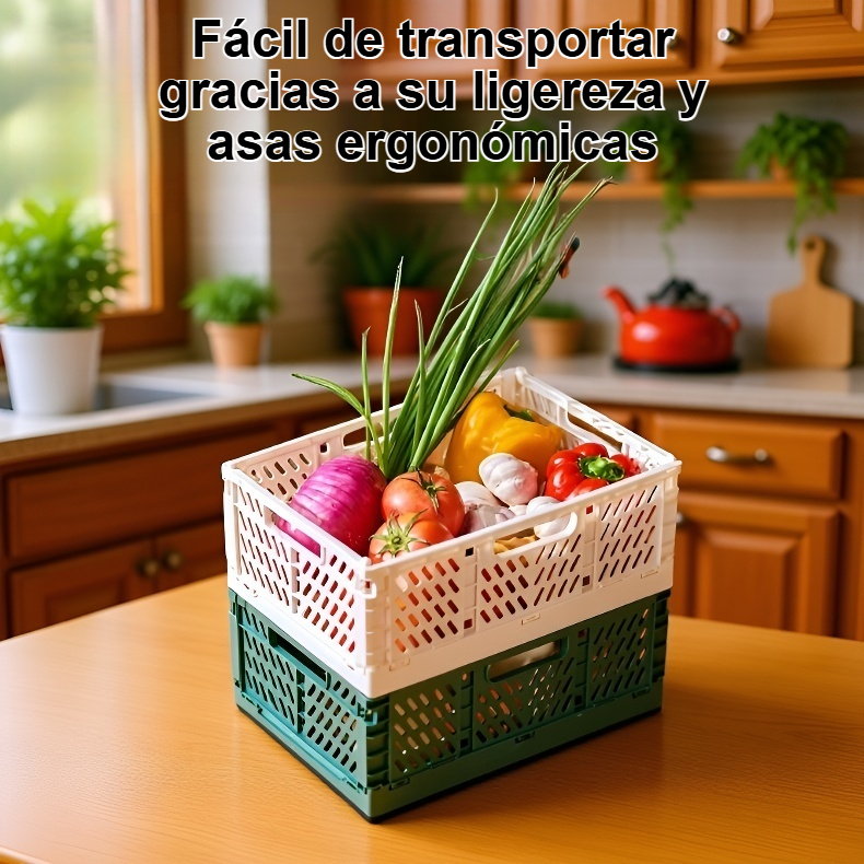 Caja de almacenamiento plegable de plástico vacía y desplegada