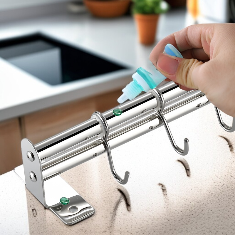 Samoprzylepny organizer kuchenny na ścianę, półka na noże i akcesoria