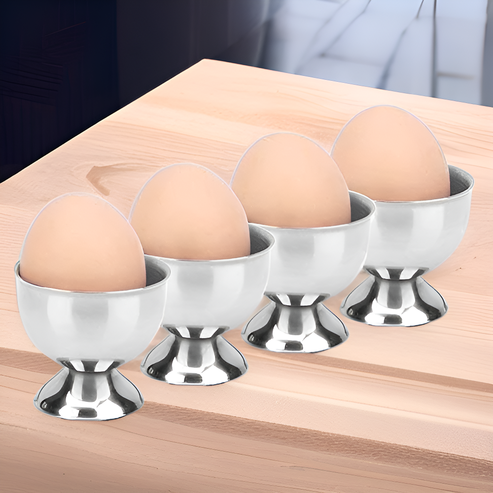 Vierteiliger Esstisch Edelstahl Eier Trag