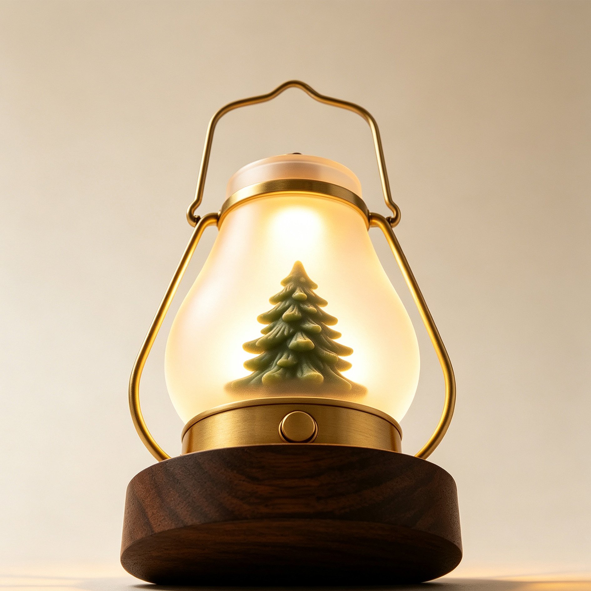 Close up of forest tree lantern night light design