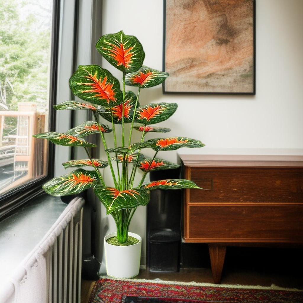 거실 장식에 어울리는 대형 바닥 식물