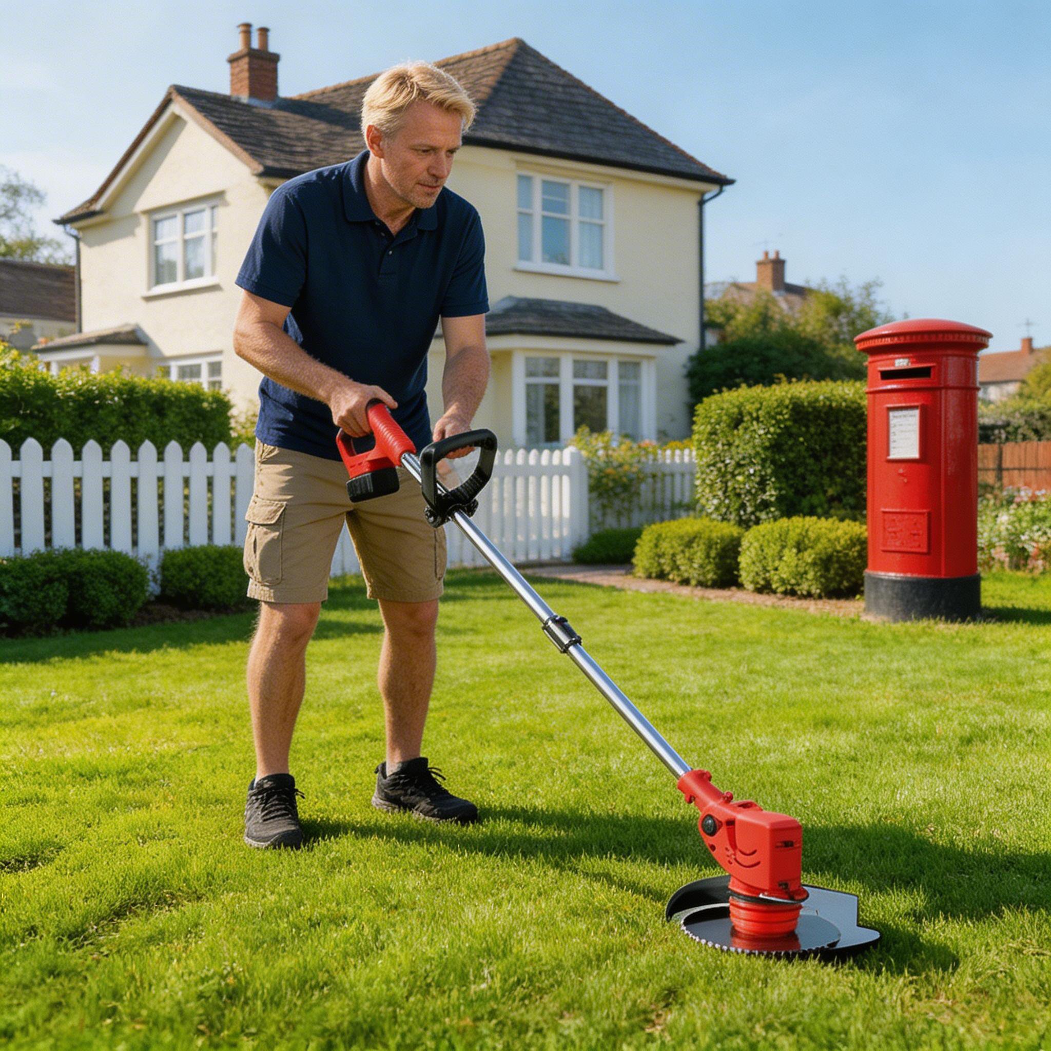 Household Cordless Telescopic Lithium Lawn Mower Small Handheld Grass Trimmer
