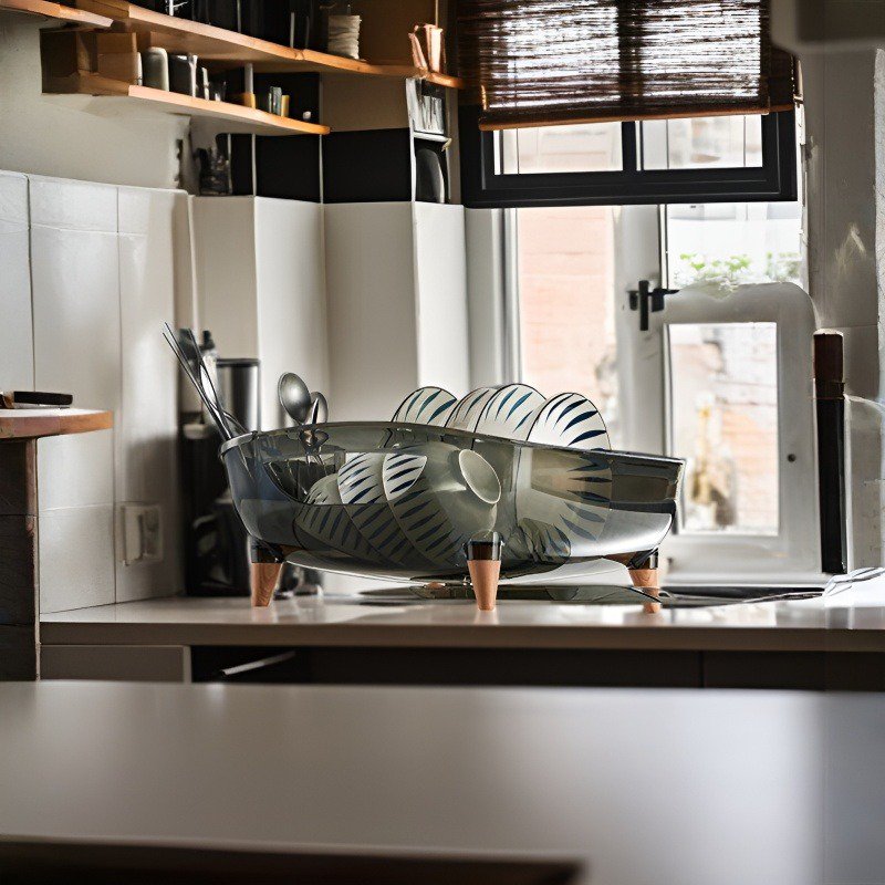 일본식 다용도 그릇선반 플라스틱 수납함 싱크대 수납선반 물빠짐 그릇선반 파티션 수납 그릇 접시 그릇 바구니