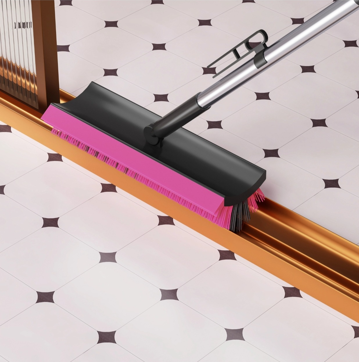 Cepillo giratorio multifuncional para muebles y suelos en uso