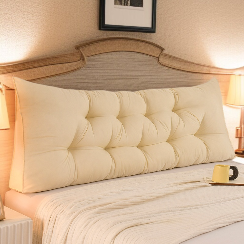 더블 침대 머리 쿠션 두꺼운 소프트백 롱 쿠션 삼각 플로팅 다다미 전용 등받이
