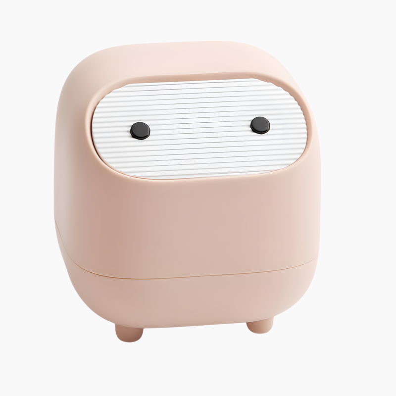 デスクトップゴミ箱 オフィス用 蓋付き プッシュ式 ミニ収納ボックス