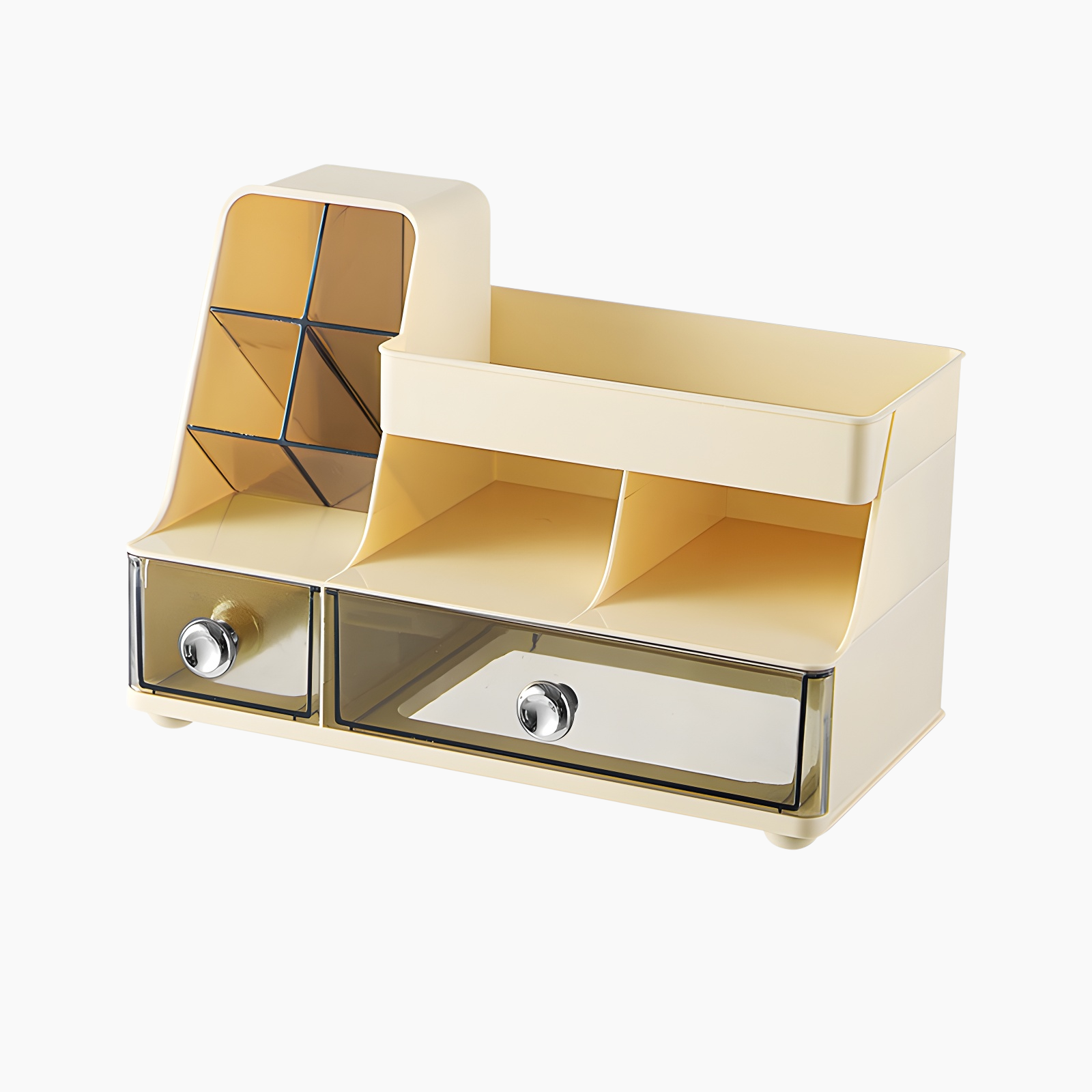 デスクトップコンパートメント収納ボックス軽量高級化粧品ラック寝室用メイクブラシ収納バケツ引き出し収納ボックス