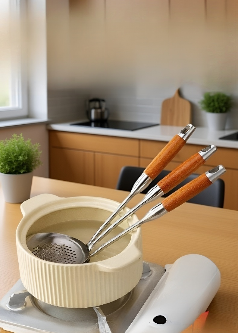 고급 로즈우드와 스테인리스 조화가 돋보이는 주걱