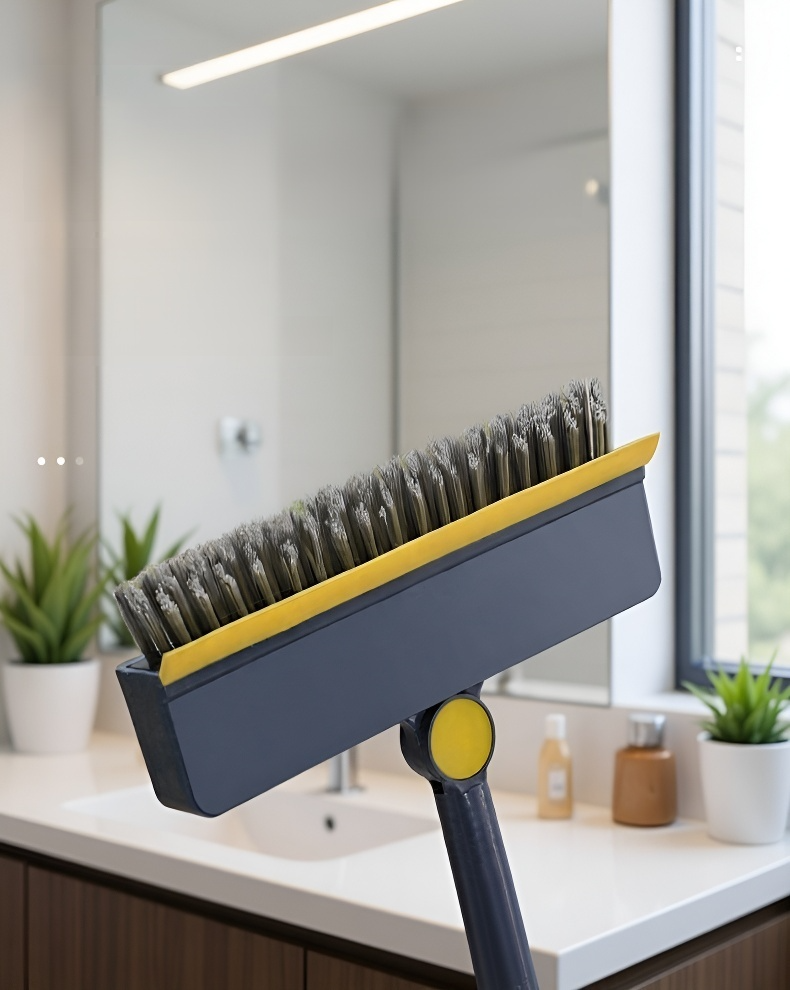 Efficient window cleaning with versatile screen brush