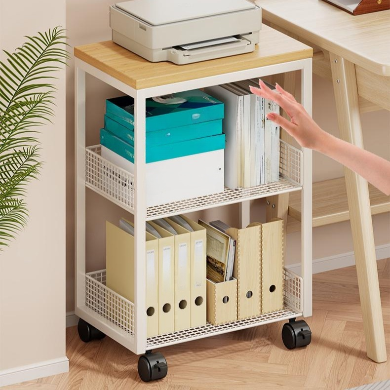 多功能印表機置物架移動書架小推車