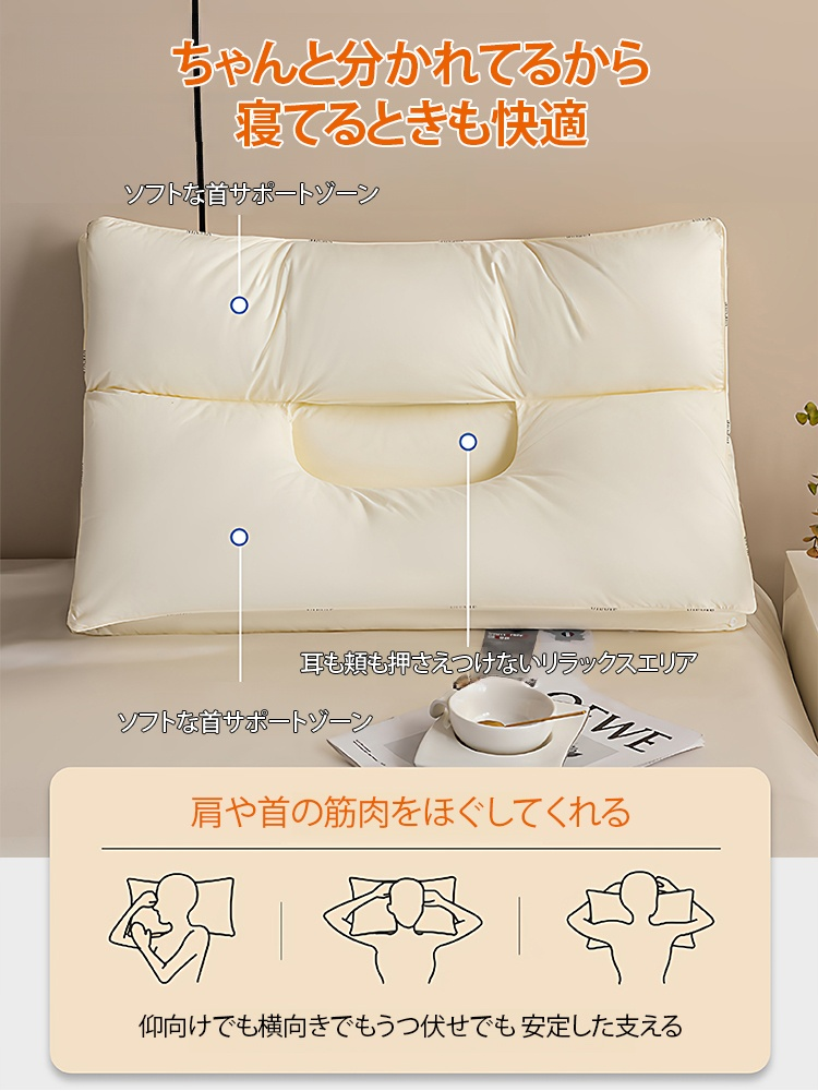 【超快適ハイテク頚椎牽引ケア枕】2-in-1ネックピロー