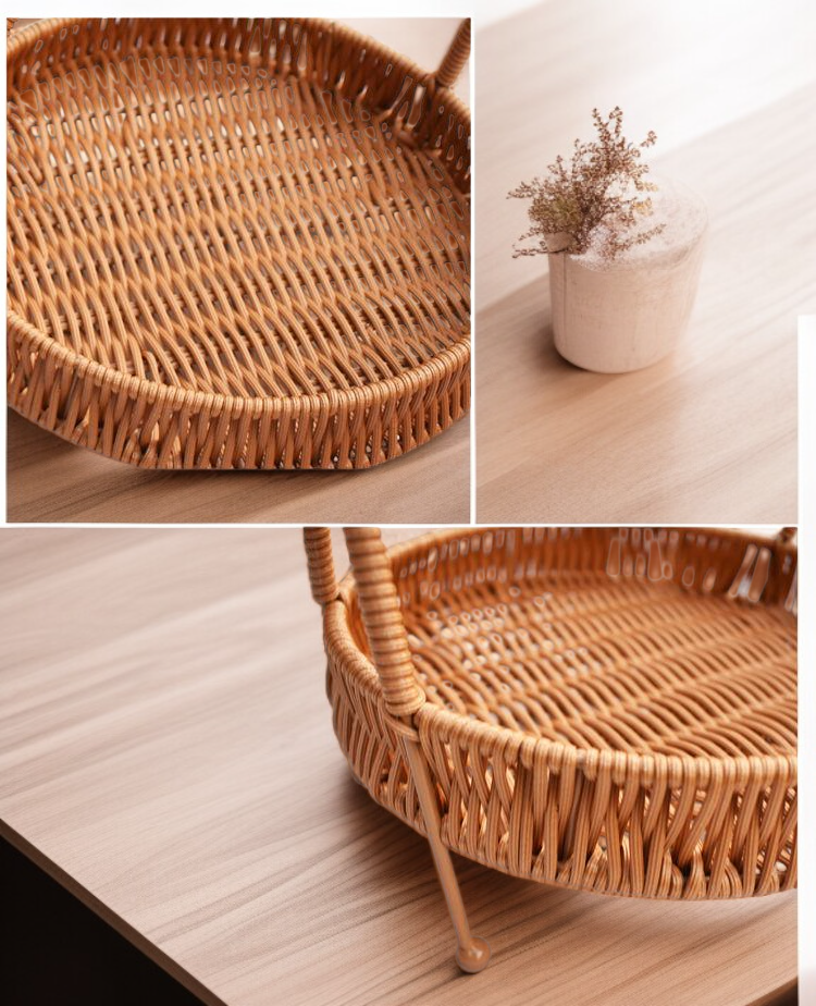 튼튼한 라탄 바구니 수납함