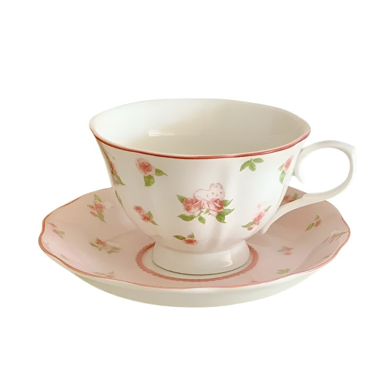 Ceramic Coffee Cup and Saucer Set