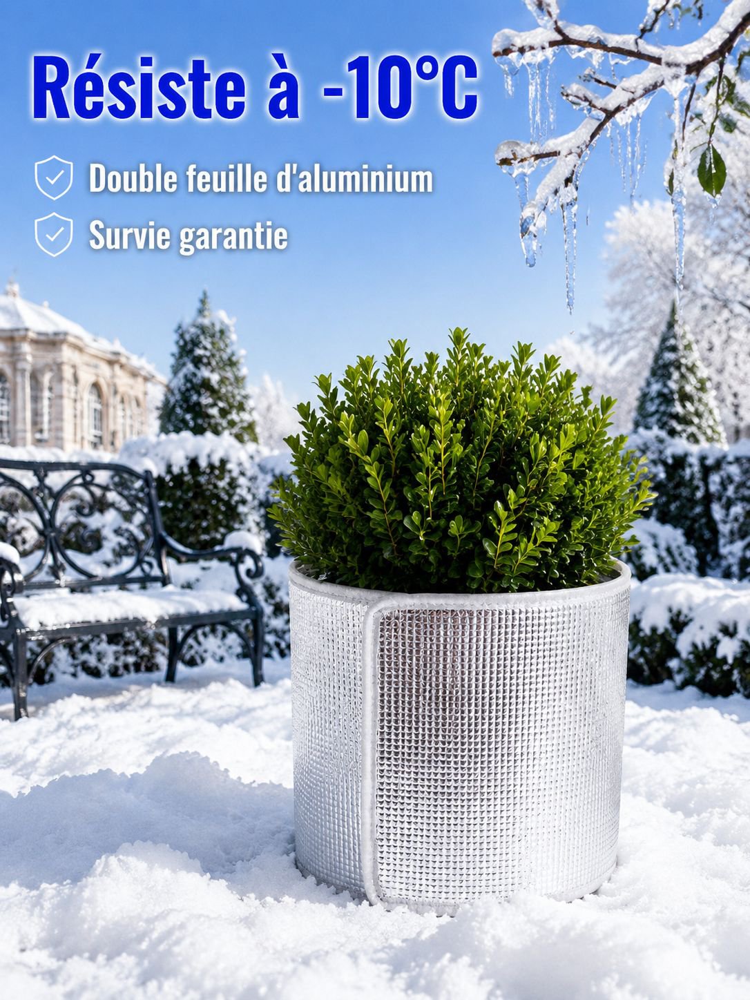 5 pièces pot de fleur bouclier thermique auto-adhésif Velcro double face isolation thermique film de