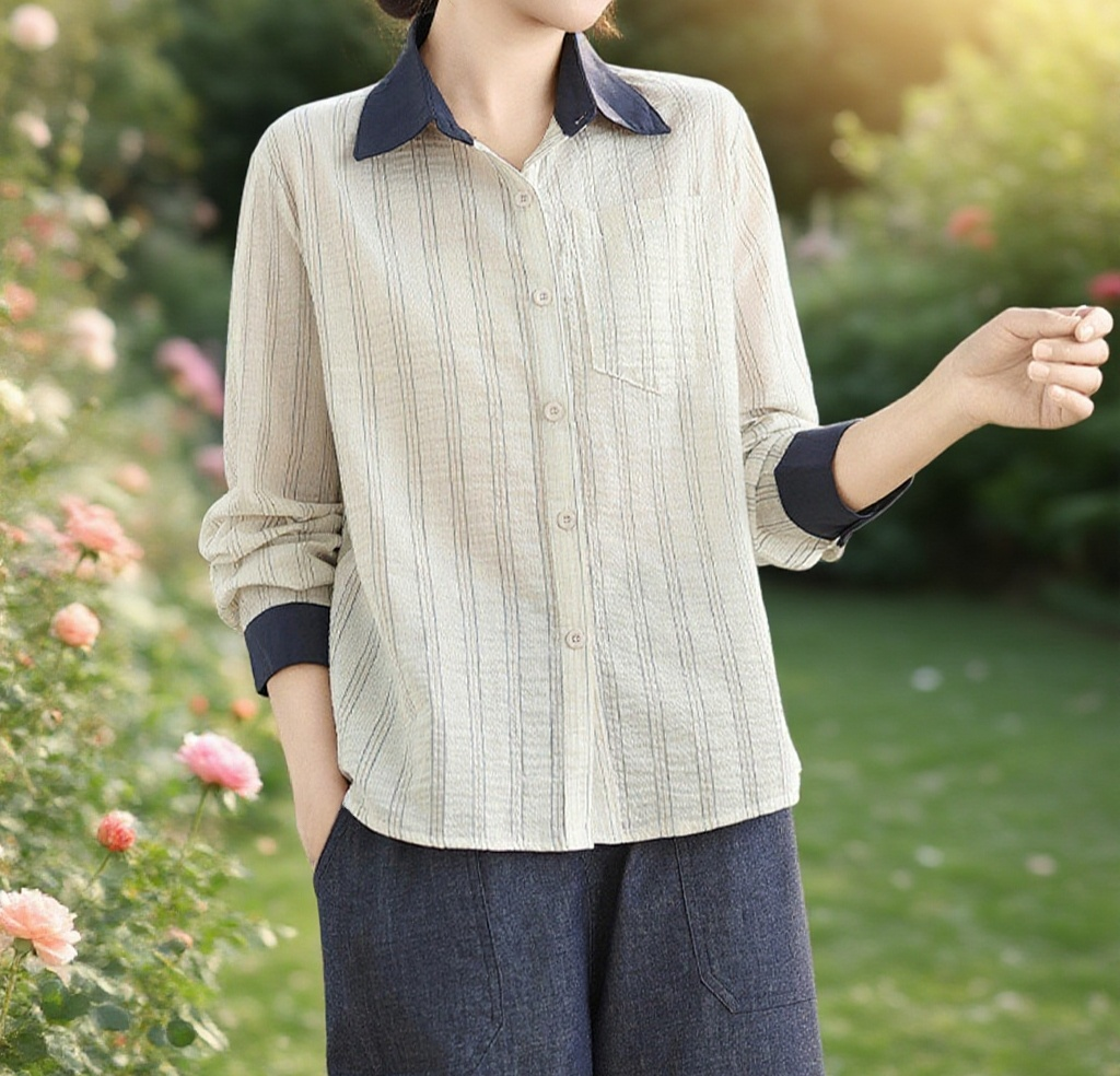 빈티지 스트라이프 패턴 클로즈업