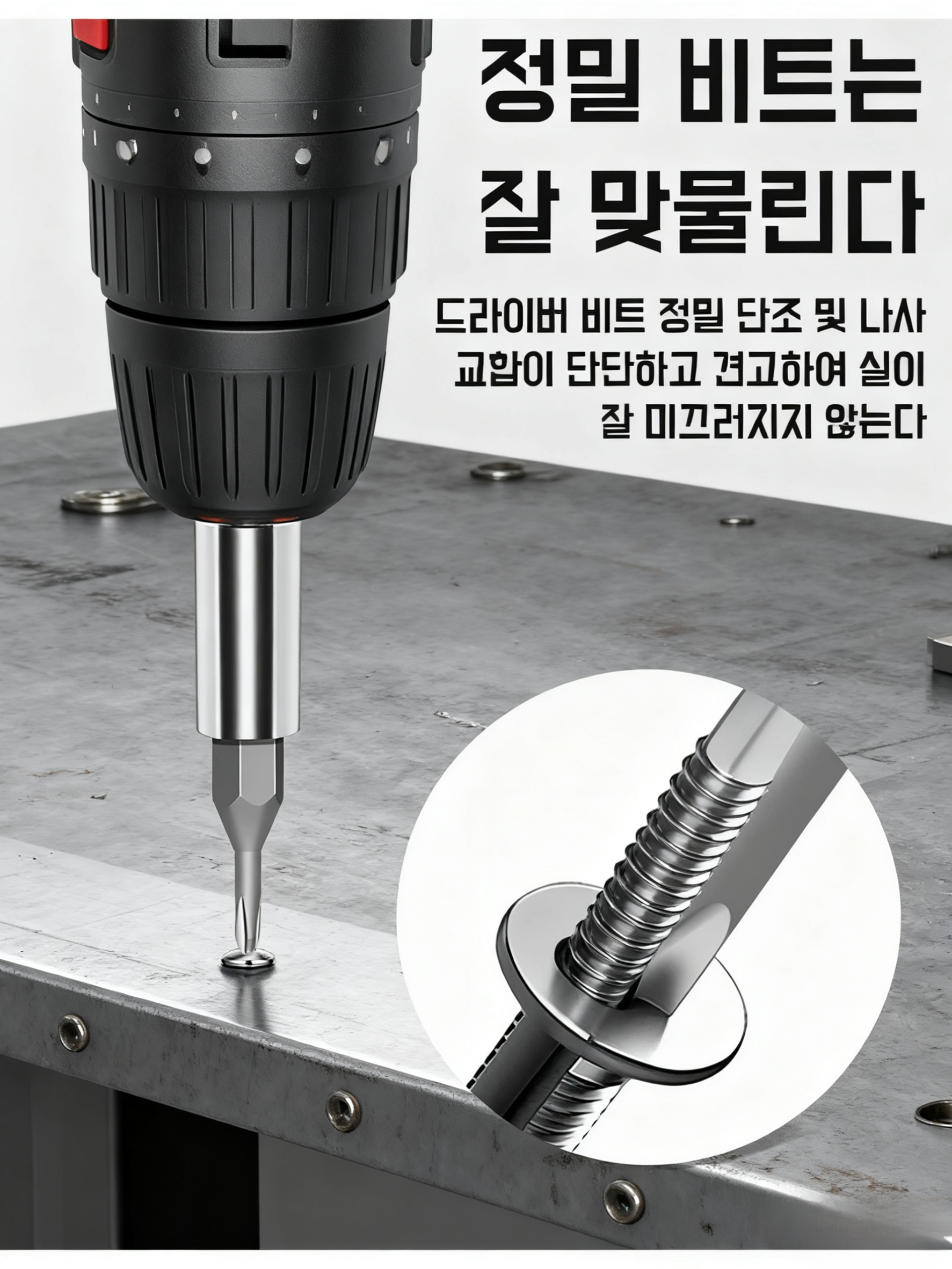 내구성이 강한 드라이버 손잡이 클로즈업