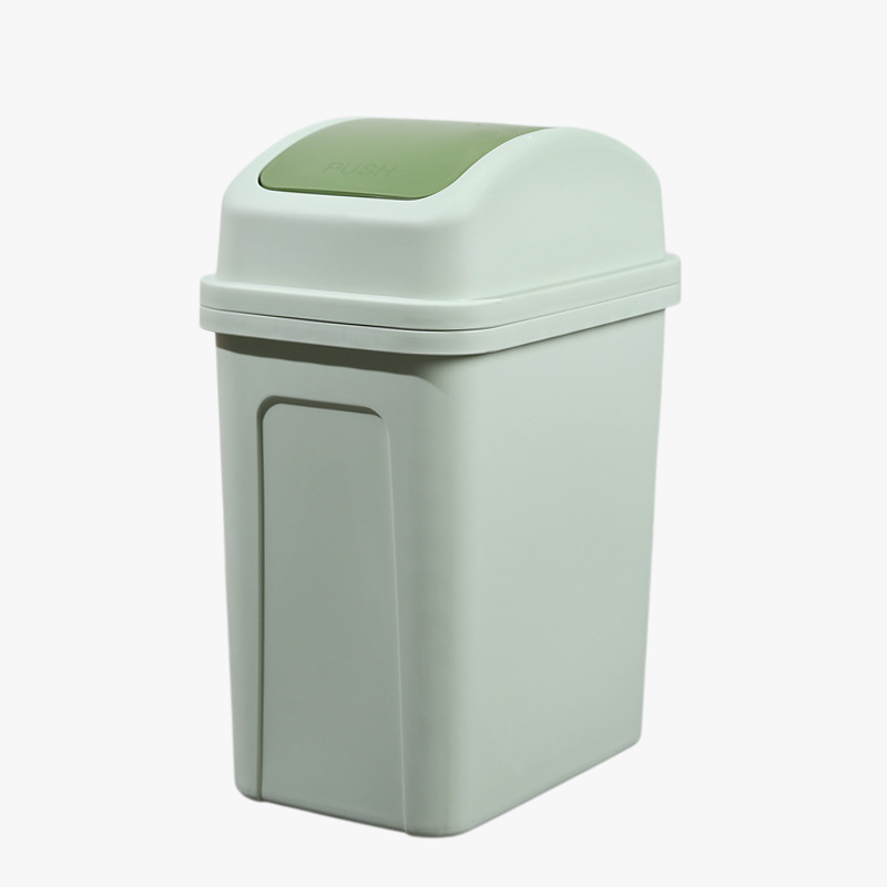 Living Room Kitchen Trash Can Stable Portable Handle Swing Lid Design