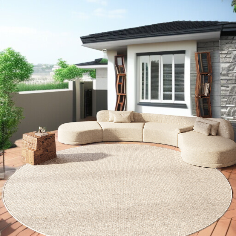 軽い高級寝室用ベッドサイドラグ 丸いループパイルソファ毛布 リビングルーム用カーペット ベッドルーム ベッドサイドラグ コーヒーテーブル カーペット