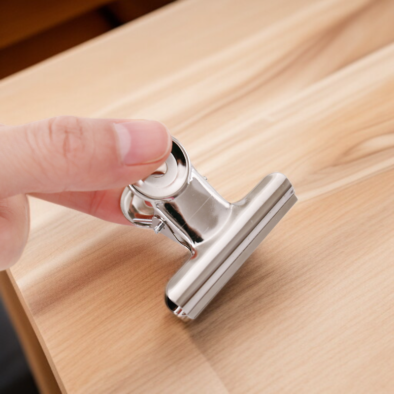 Versatile stainless steel binder clip for home and office
