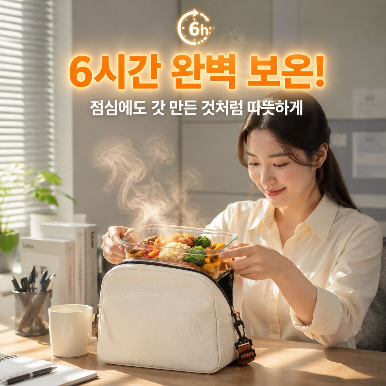 대용량 다기능 보온 도시락 가방 숄더백