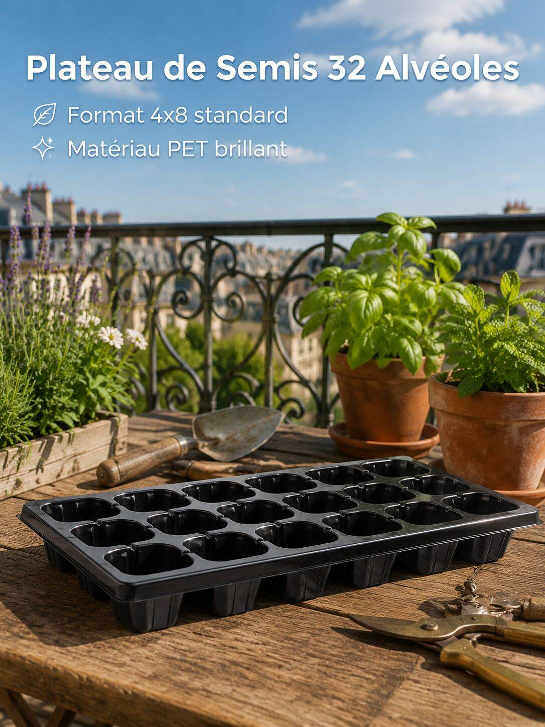 Plug tray seedling tray seedlings fleshy flowers vegetables strawberry PET cutting plastic thickened