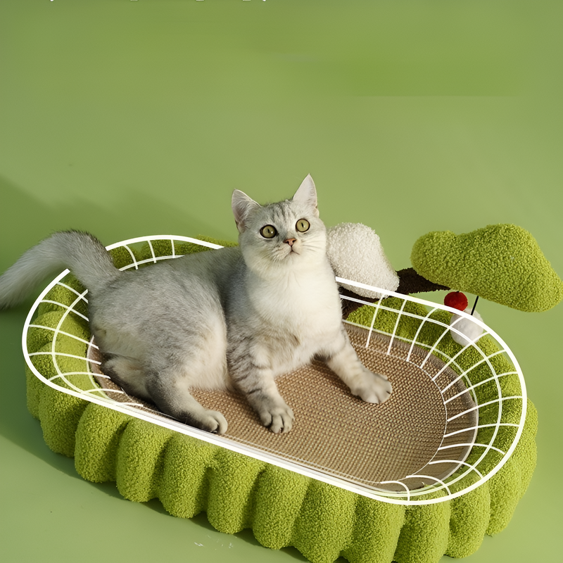 Luxuriöser Katzenkratzbaum mit Katzenbett