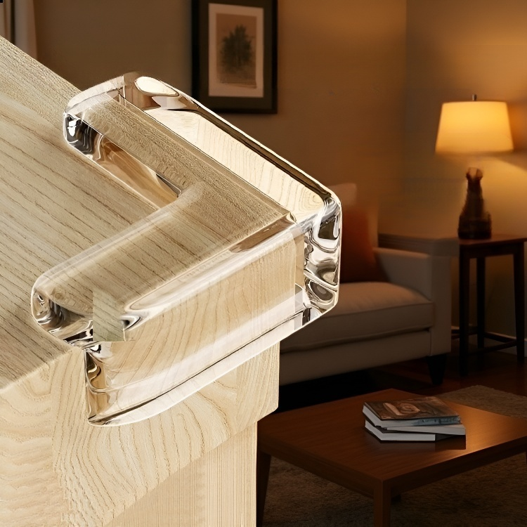 Miếng bảo vệ góc bàn bằng silicon/cạnh bàn/chống sốc/màu trong suốt có keo dán/chống thấm nước và dễ