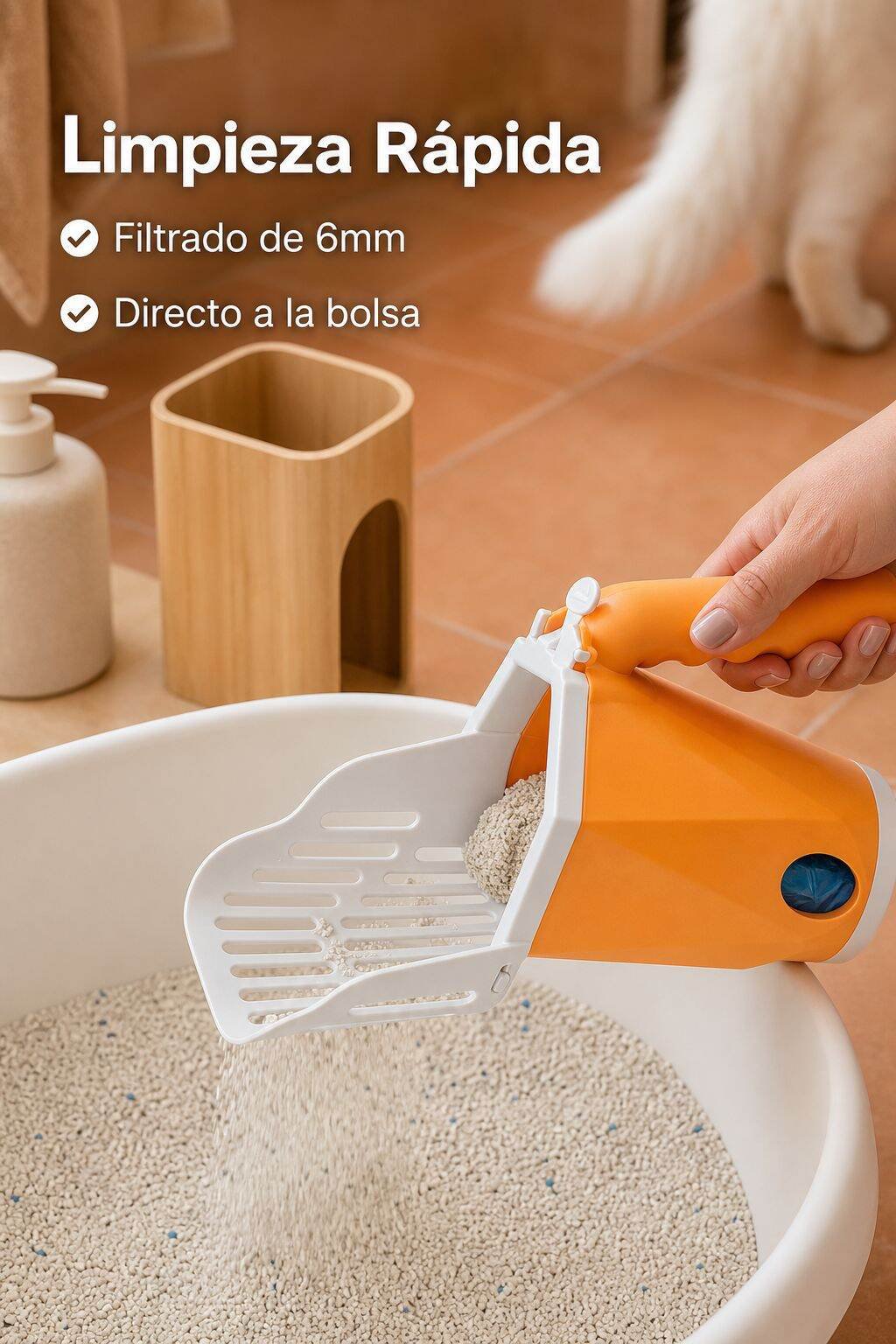 Kit de pala para arena de gato y bolsas de basura
