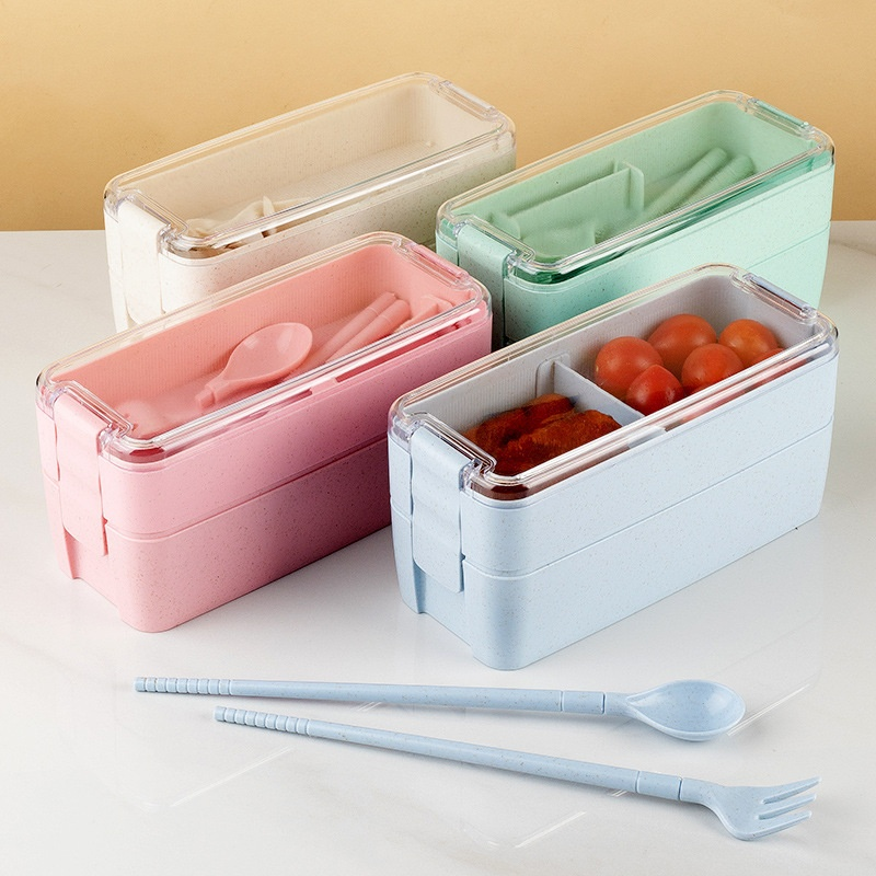 Wielofunkcyjny przenośny, dzielony pojemnik bento
