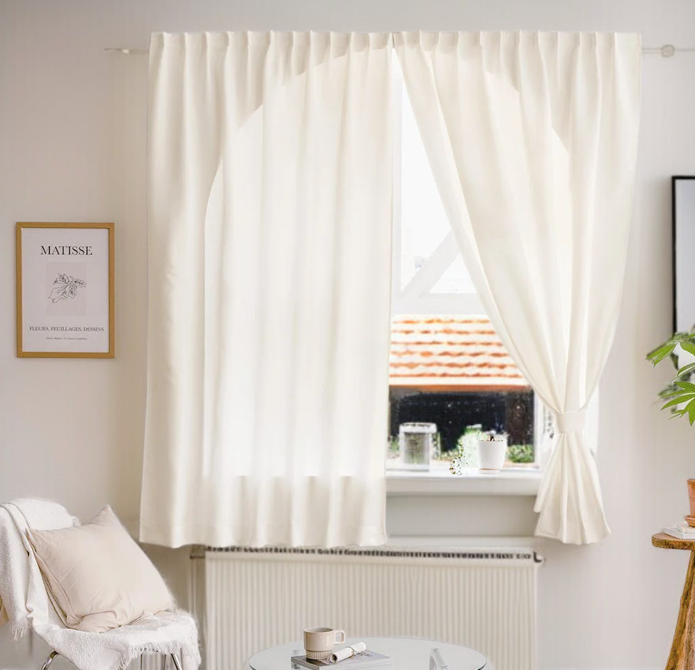 침실 펀치 프리로 올 차광 커튼 접착식 햇빛가리개 자체 접착 발코니 창문 차광막