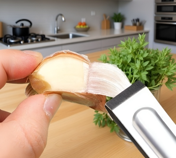 Easy to clean garlic peeler tool