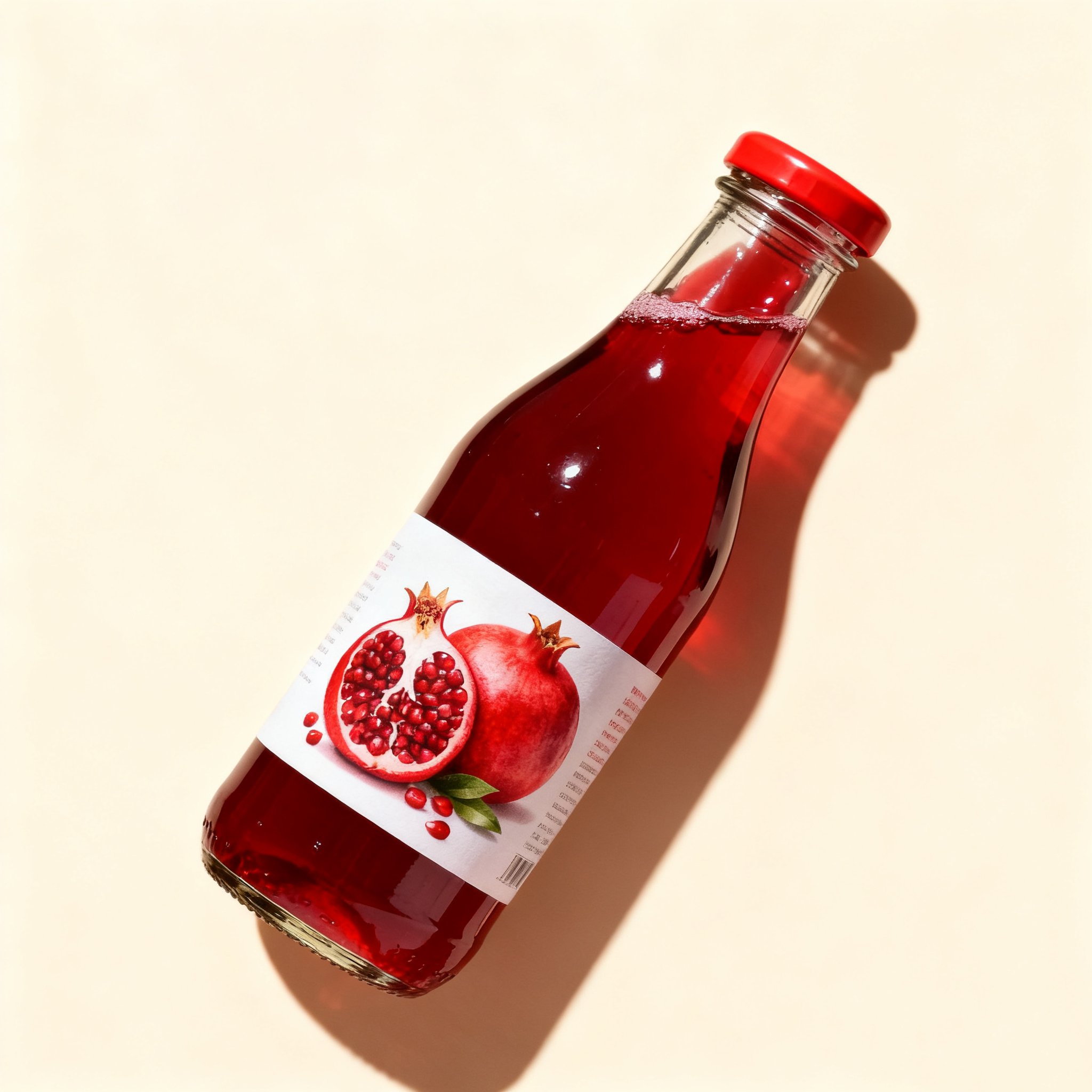 Detail lahve s granátovou šťávou 500g