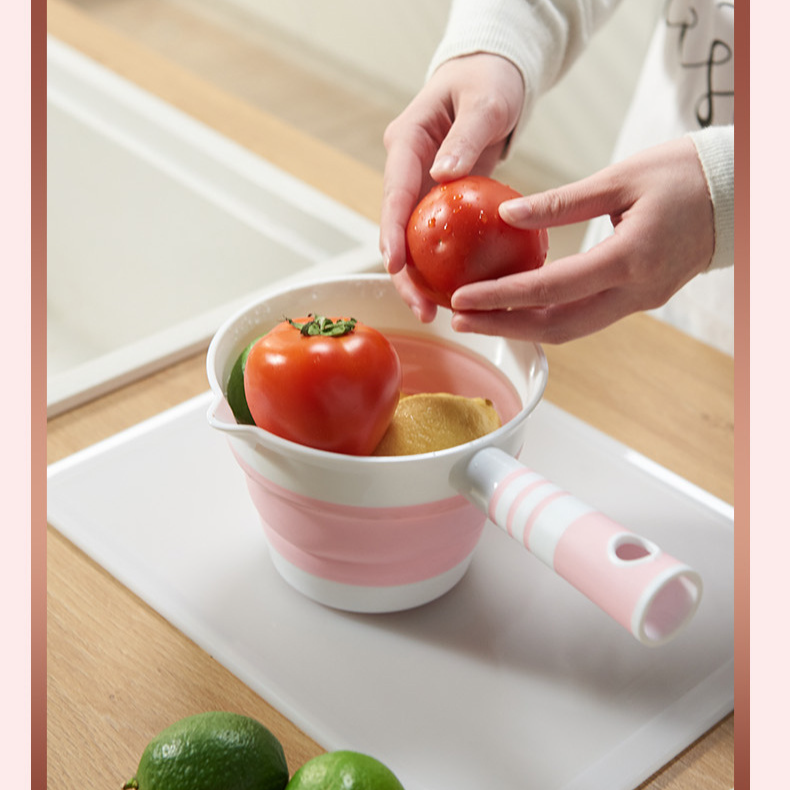 折りたたみ式、多機能、吊り下げ可能なシリコン製お玉（2個セット）