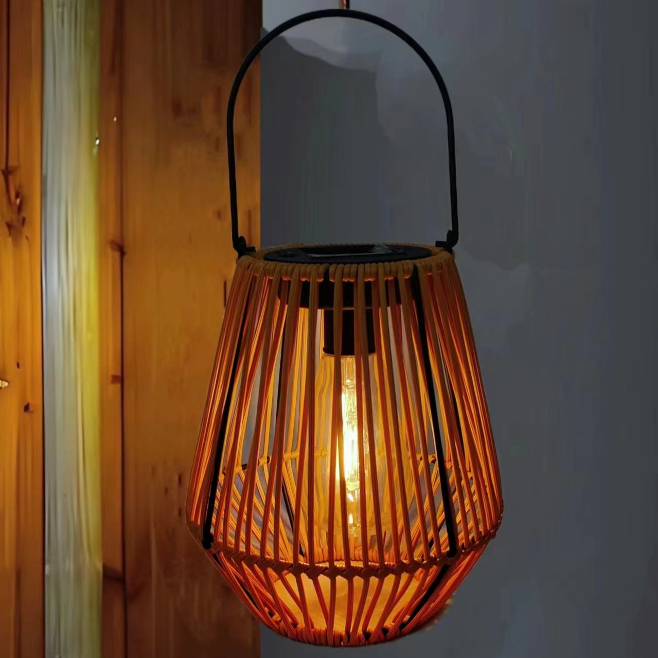Handmade Rattan Garden Patio Decorative Light