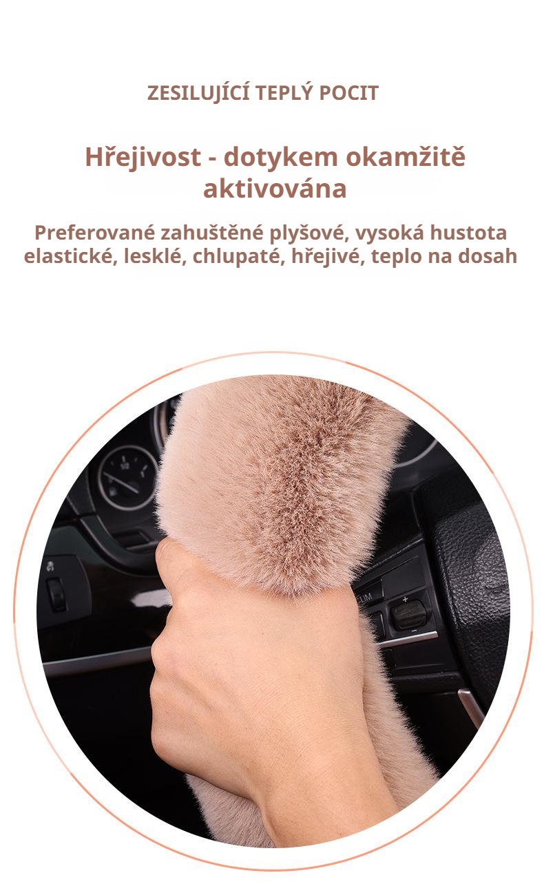 Pohodlný potah na volant chránící ruce před chladem