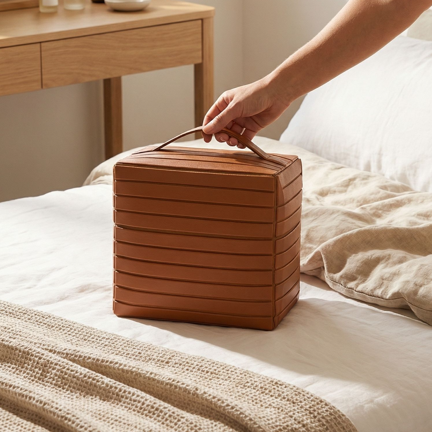 Einfache, praktische Kosmetiktasche mit großem Fassungsvermögen