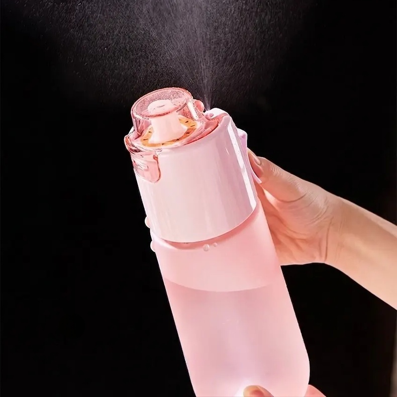 Fruit Scent Mist Sports Water Bottle BPA Free Tritan Dual Drinking Spray Cup