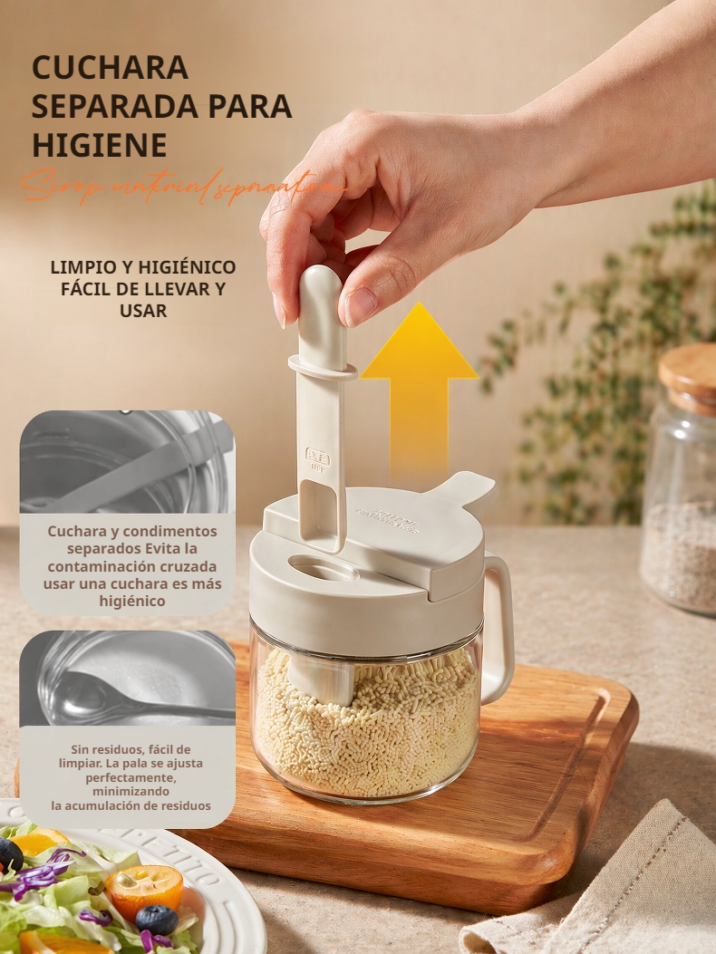 Organizador de condimentos de vidrio resistente