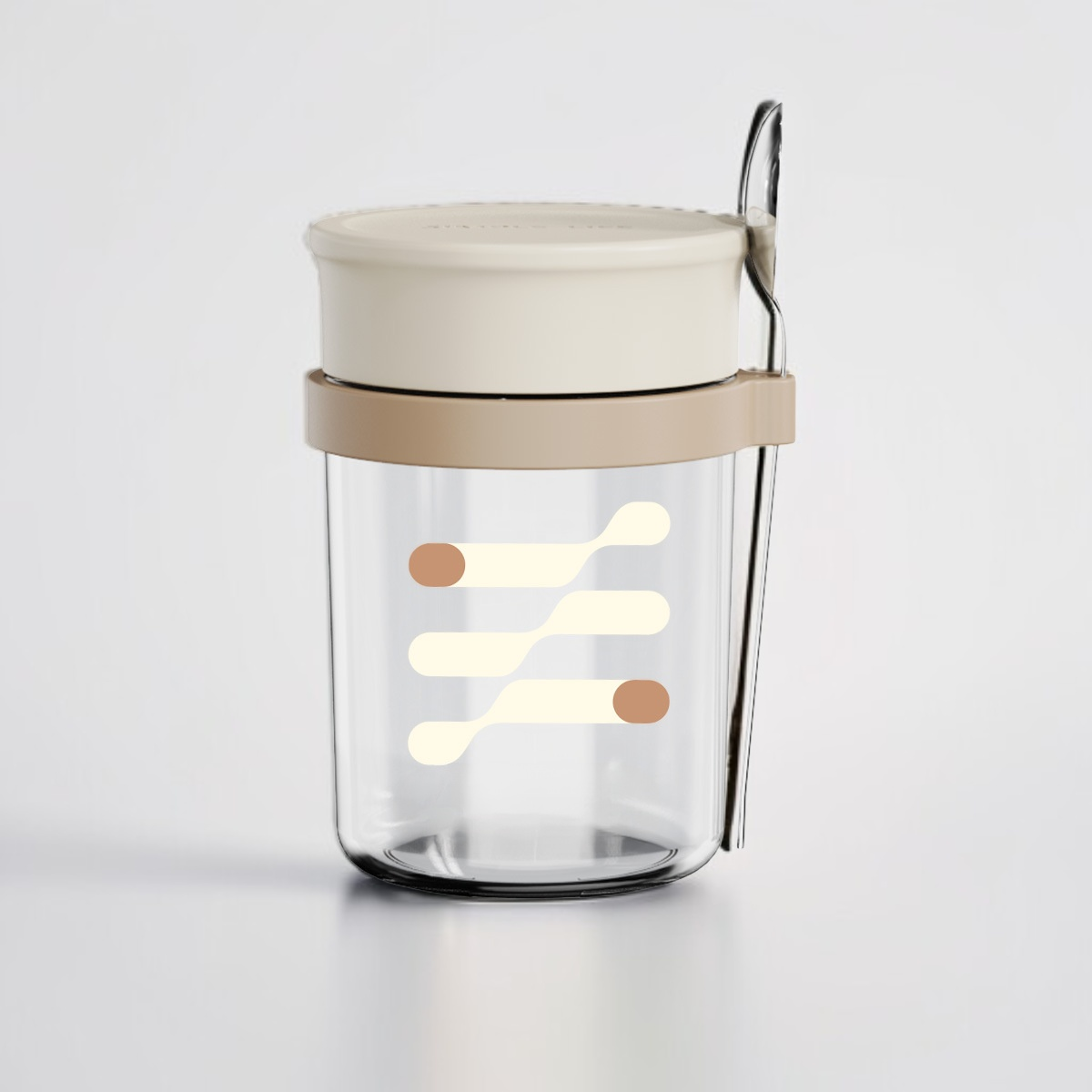 Glass of cereal with yogurt