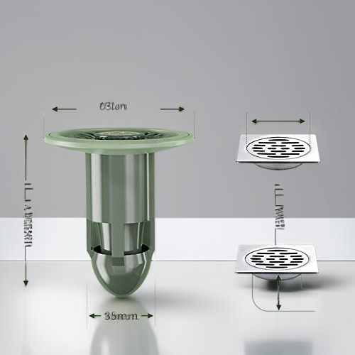 排水口カバー 防臭キャップ 地漏 キャップ 洗濯機排水口 2個セット 防臭 防虫 排水器具 浴室用 ブロッキング防止 速い排水 シンク下 排水こうカバー 臭気抑制 下水道消臭カバー 浴室用排水用皿 (
