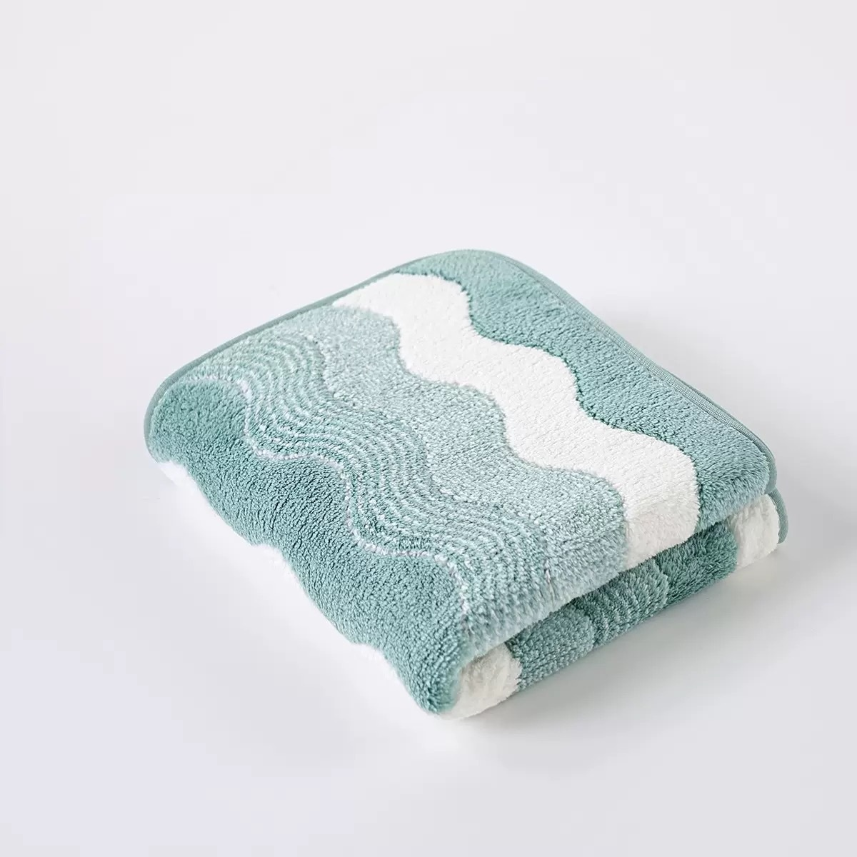 Coral Fleece Two-tone Towel, Absorbent & Soft Face Cloth for Home