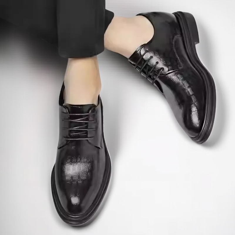 블랙 비즈니스 웨딩 슈즈 남성 기모 정장 구두 청년 남성화 면구두 추동 블랙 웨딩 구두