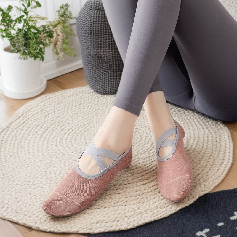 여성 실리콘 논슬립 요가 양말 - 초보자용 댄스 피트니스 양말