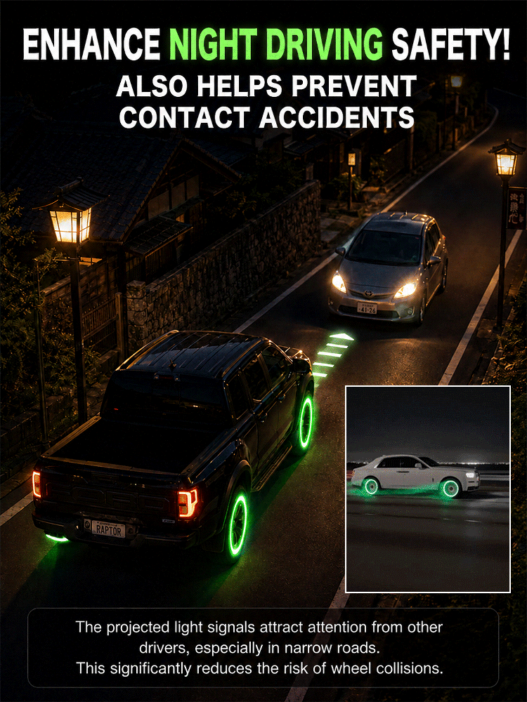 HFH-[Driving experience like a sports car!] Cool illuminated tire valve caps
