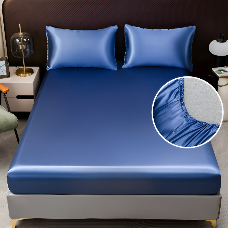 Silk bed sheet set