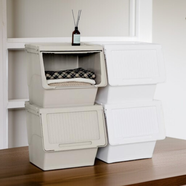 가정용 대용량 수납함 잡동사니 옷 장난감 간식 보관함 생활용품 정리 대용량 플립 수납함